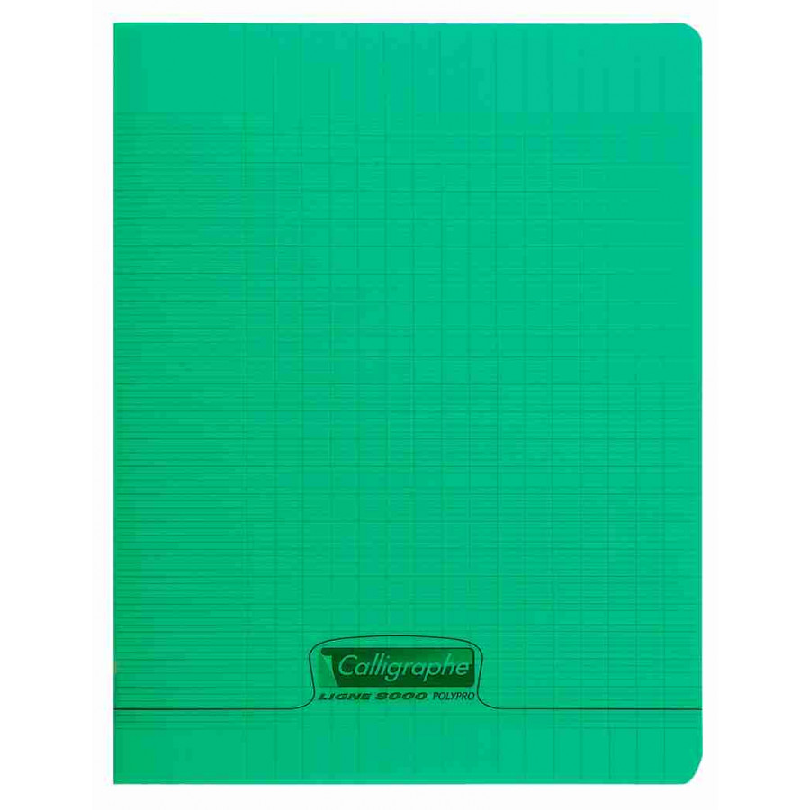 Cahier polypro Calligraphe format A4 21x29,7 48p grands carreaux