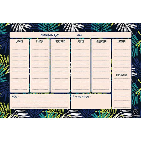 HEBDO PLANNER COLOR DESIGN 26.5X18