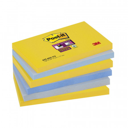 POST IT SUPER STICKY NY 76*127 LOT DE 6