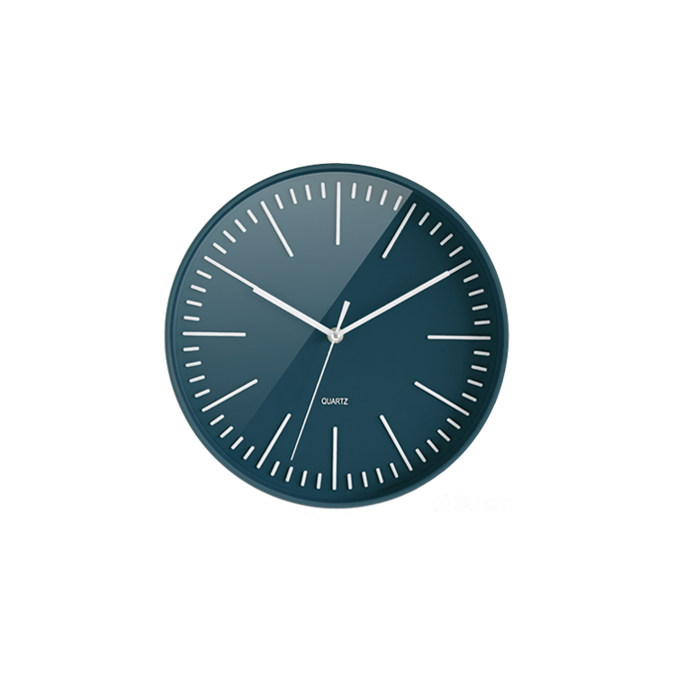 HORLOGE TENDANCE RONDE BLEU 30CM