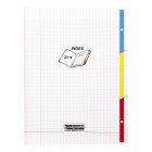 CAHIER A4 3 ONGLET 96P TRANSPARENT POLYPRO