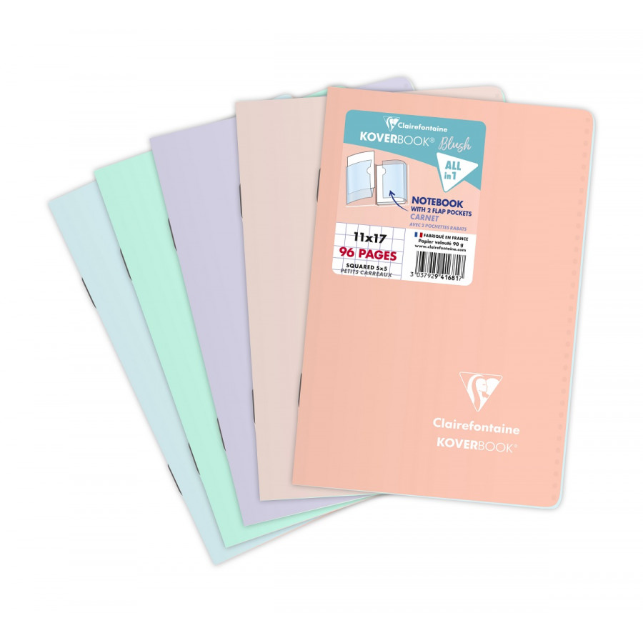 CAHIER POLYPRO, Grand Format, Grands Carreaux, 24X32 - 48 PAGES SEYES  TRANSPARENT - BuroStock Guyane