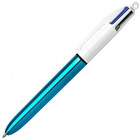 STYLO 4 COULEURS SHINE BLEU