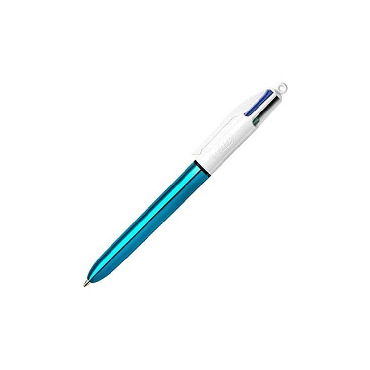 STYLO 4 COULEURS SHINE BLEU