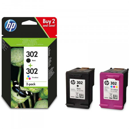 CARTOUCHE HP 302 NOIR + 302 COULEUR