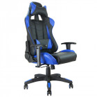 Fauteuil de bureau baquet RACING noir et bleu