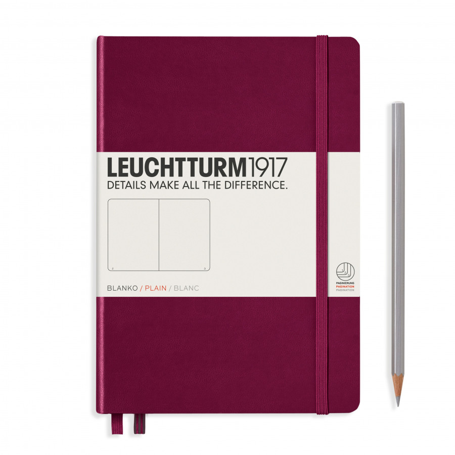 Carnet Leuchtturm1917 Couverture rigide, Medium (A5), Blanc