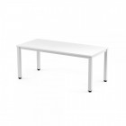 BUREAU 120X60 : BLANC + PIEDS BLANC