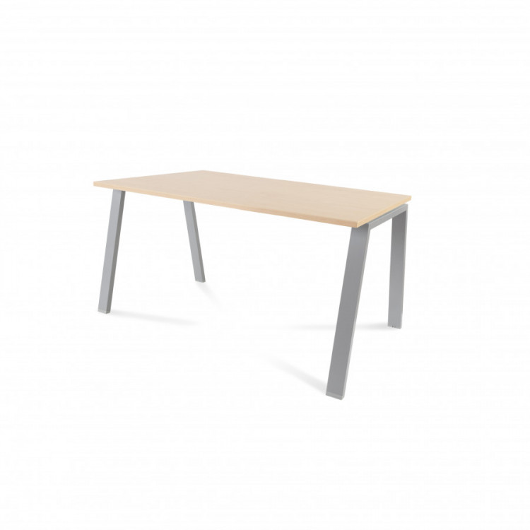 BUREAU BLANC 140X80 ALU/HETRE - ROCADA