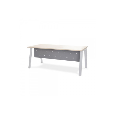 BUREAU HETRE PIEDS ALU 140X80 - ROCADA - BuroStock Martinique