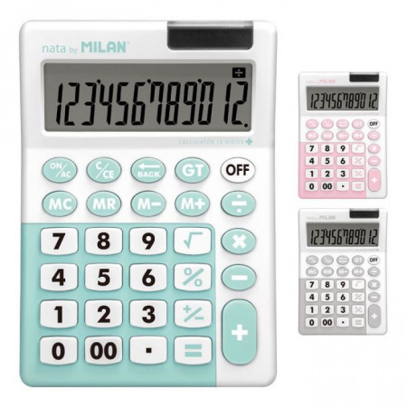 Calculatrice de Bureau Fonction Standard à 12 Chiffres blanc Calcul