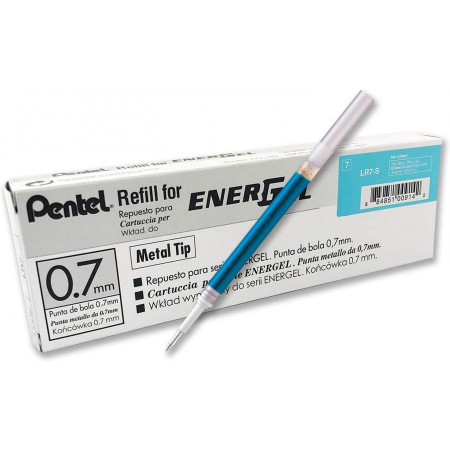 RECHARGE ROLLER ENERGEL BLEU CIEL 0.7