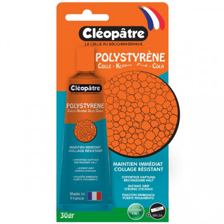 COLLE polystyrène «Cléo’TECH» TUBE ALU 30 GR