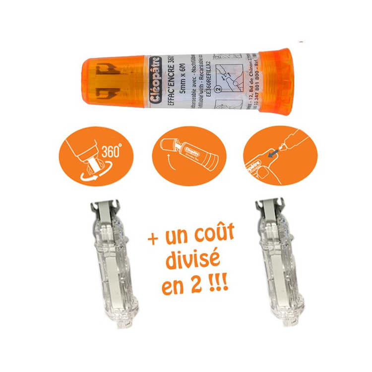 LOT 2 RECHARGE CORRECTEUR 360°. 5MMX6MM