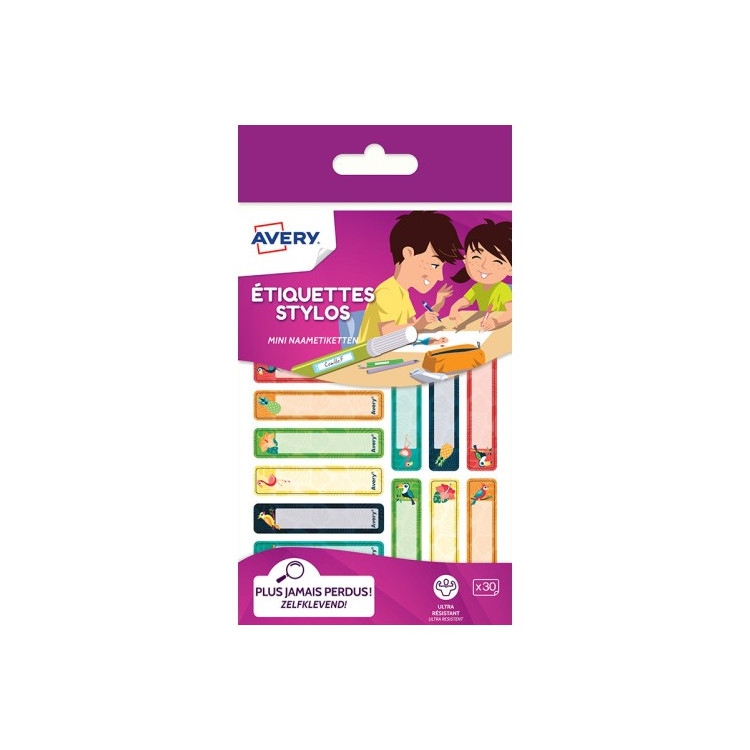 ETIQUETTES X30 STYLOS TROPICAL-50X10 MM