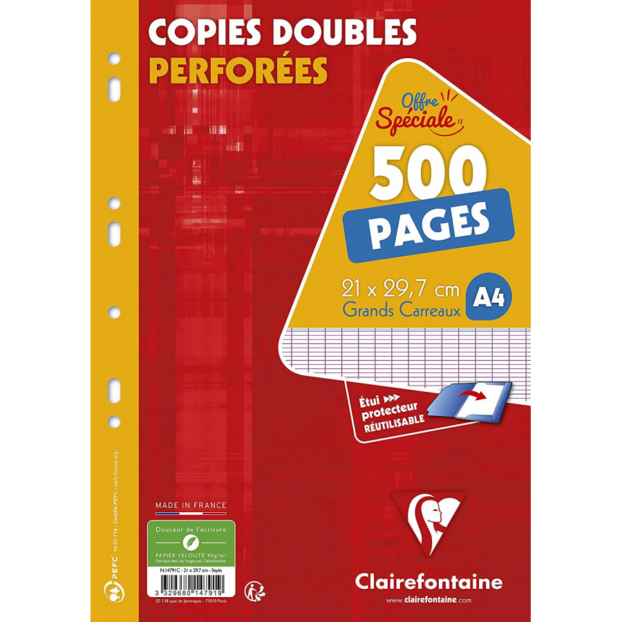 RAMETTE DE PAPIER, Format A3, 29.7X42, - 500 FEUILLES - BuroStock