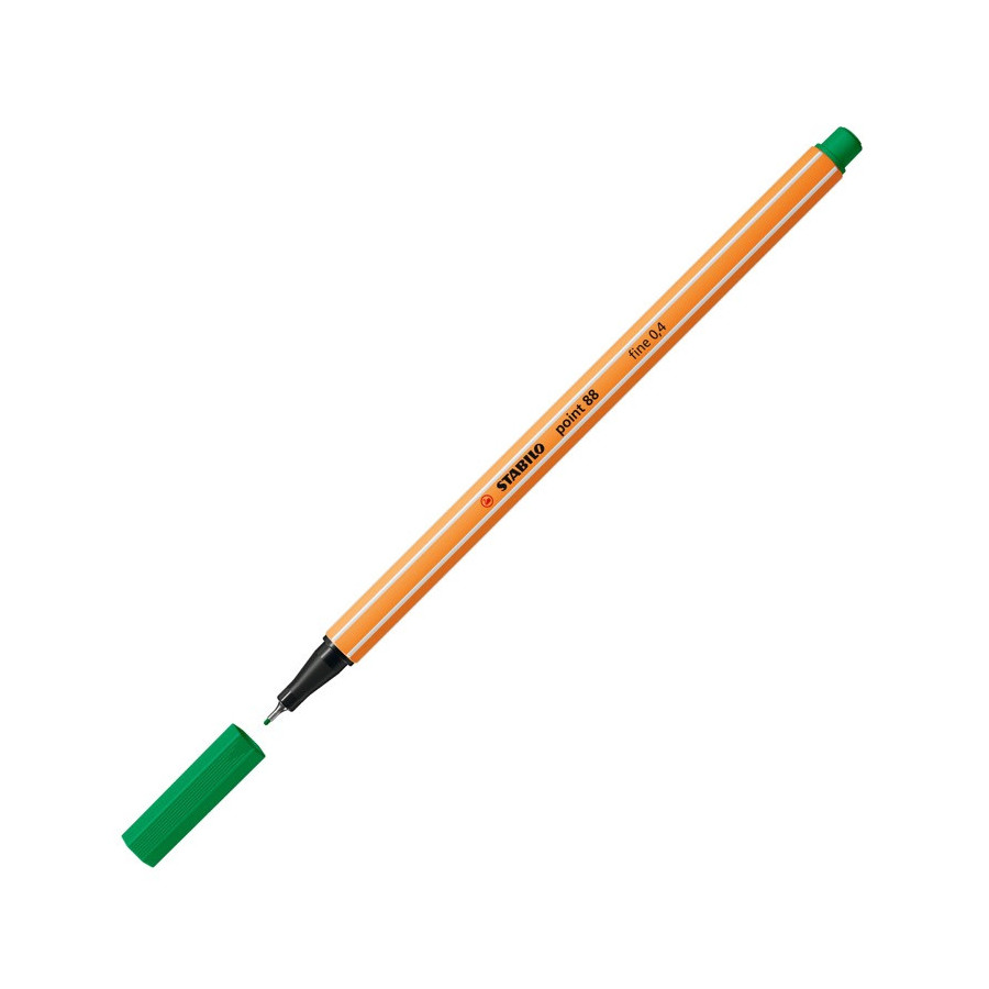 1 stylo-feutre pointe fine STABILO point 88 vert - BuroStock Guyane