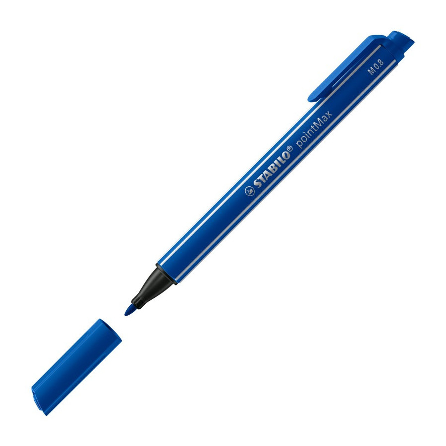 1 stylo-feutre pointe moyenne STABILO pointMax bleu - BuroStock Guyane