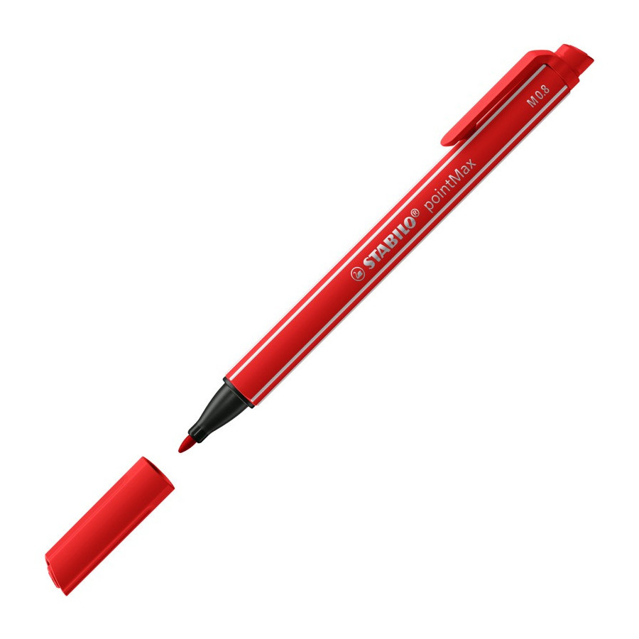 1 stylo-feutre pointe moyenne STABILO pointMax rouge - BuroStock