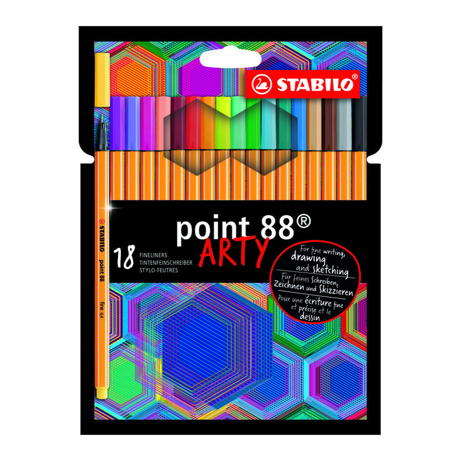 STABILO Lot de 25 stylos-feutres Fineliner point 88 (Dessin)