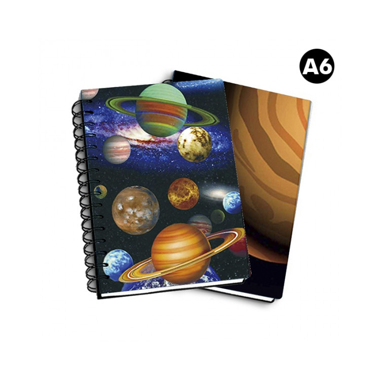 NOTEBOOK 3D A6 FLIP PLANETS