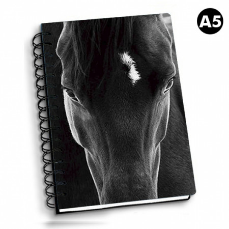 NOTEBOOK 3D A5 BLACK HORSE