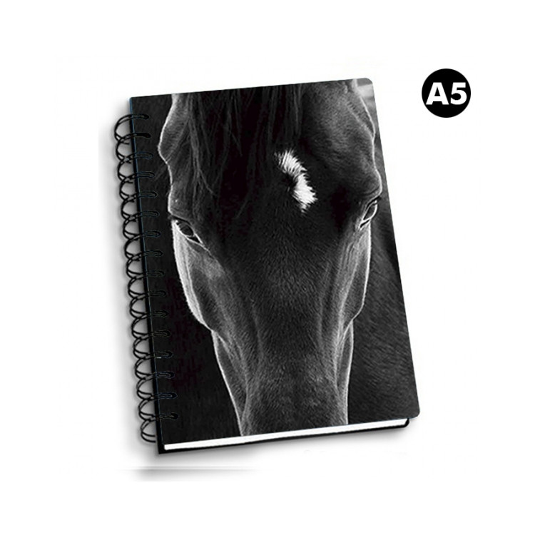 NOTEBOOK 3D A5 BLACK HORSE