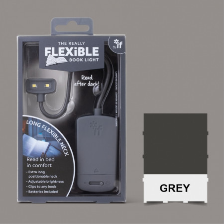 lampe pour livre flexible gris