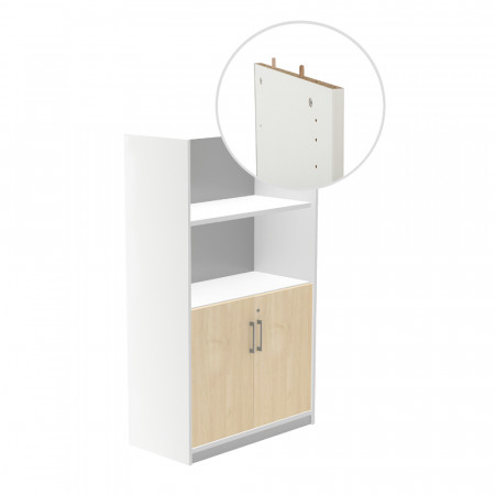 CONSOLE HAUTE 156X90X45 BLANC/PORTE HETRE