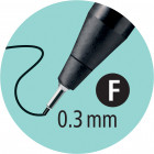 1 stylo-feutre pointe extra fine STABILO SENSOR F noir