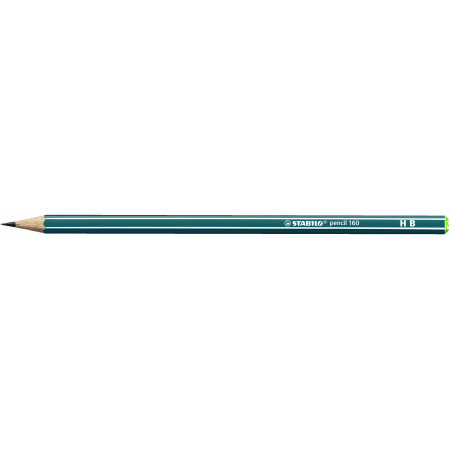 1 crayon graphite STABILO pencil 160 corps bleu ardoise HB