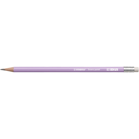 1 crayon graphite STABILO swano pastel bout gomme corps lilas HB