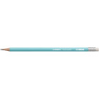 1 crayon graphite STABILO swano pastel bout gomme corps bleu HB