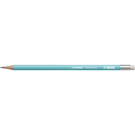 1 crayon graphite STABILO swano pastel bout gomme corps bleu HB