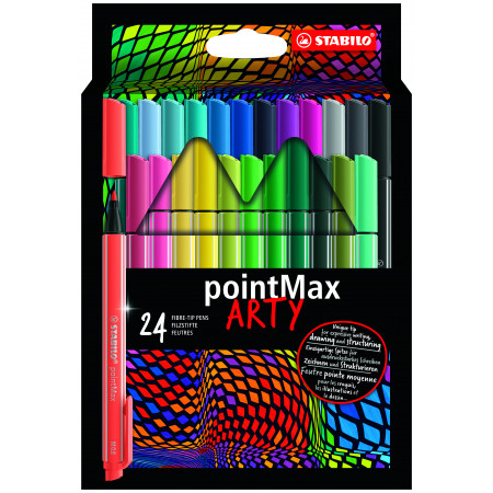 24 feutres de dessin pointe moyenne STABILO pointMax ARTY