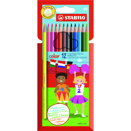 12 crayons de couleur STABILO color