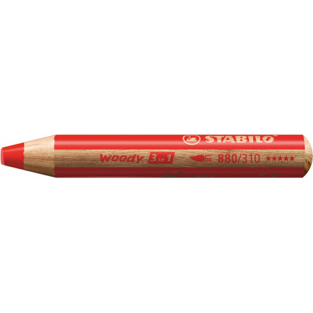 1 crayon multitalents STABILO woody 3 in 1 rouge