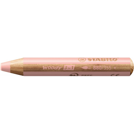 1 crayon multitalents STABILO woody 3 in 1 rose abricot