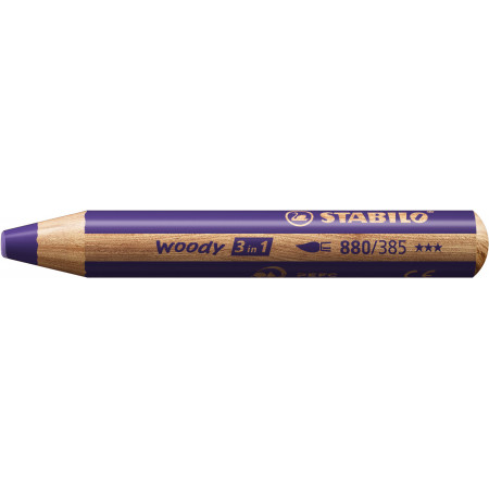 1 crayon multitalents STABILO woody 3 in 1 violet