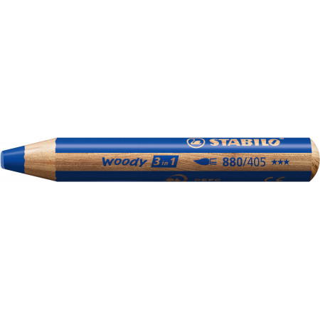 1 crayon multitalents STABILO woody 3 in 1 bleu foncé