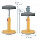 Tabouret Stand Stool ErgoCosy JAUNE