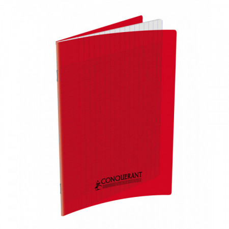 CAHIER POLYPRO 17*22 96P SEYES ROUGE