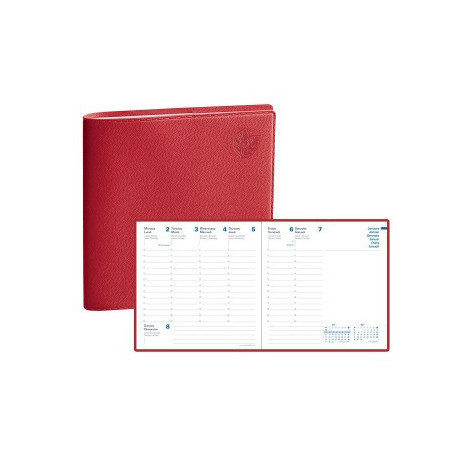 AGENDA EXEC J/D EQUOLOG ROUGE 16X16CM
