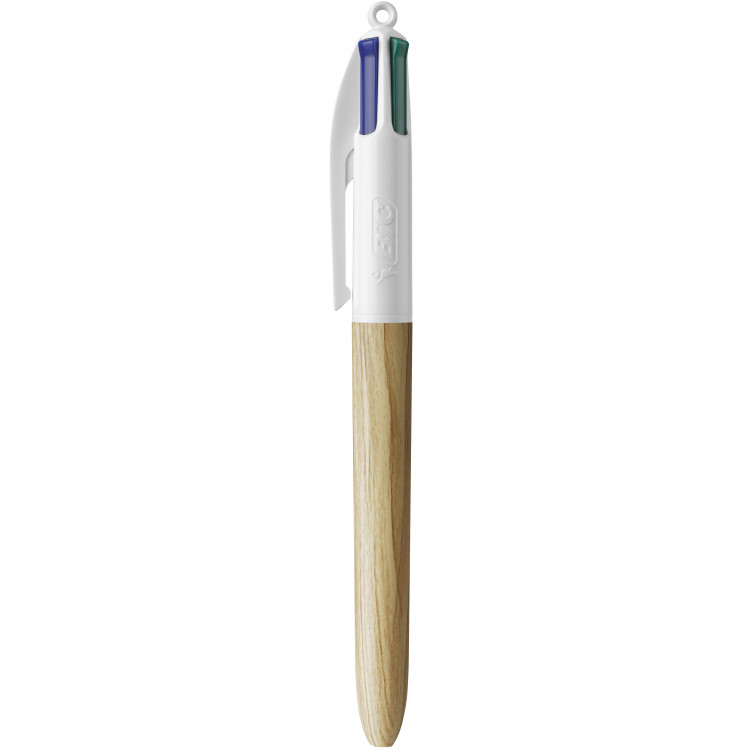 STYLO BILLE BIC 4C WOOD EFFECT RETR ET RECH