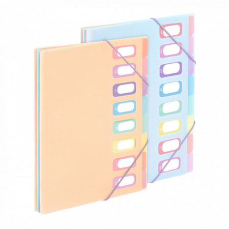 TRIEUR A SOUFFLET A4 12 COMP. RAINBOW PASTEL