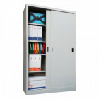 Armoire métallique à portes coulissantes – 120 x 45 x 200 cm Gris