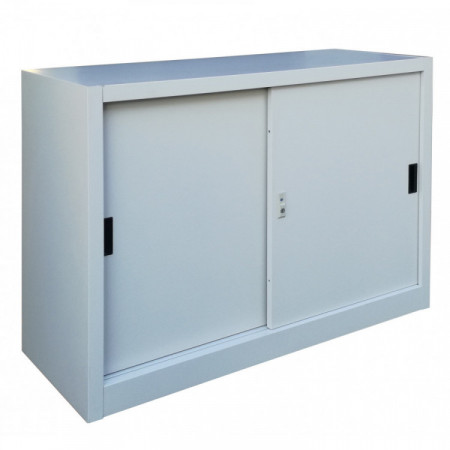 Armoire métallique à portes coulissantes – 120 x 45 x 90 cm Gris