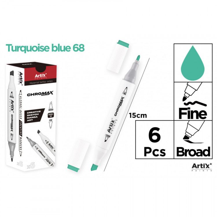 MARQ CHROMAX CRÉAT. DBL PTE 68 BLEU TURQ