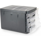 Bloc de classement 4 tiroirs en PVC pour documents A4 – Noir