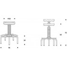 TABOURET HAUT SIMIL CUIR